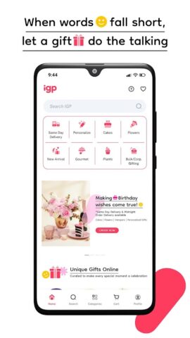 IGP: Flowers, Cakes, Gifts App для Android — скриншот 2