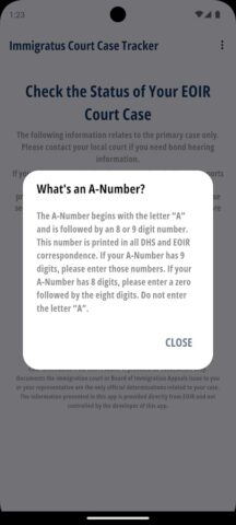 Immigratus Court Case Info для Android — скриншот 5