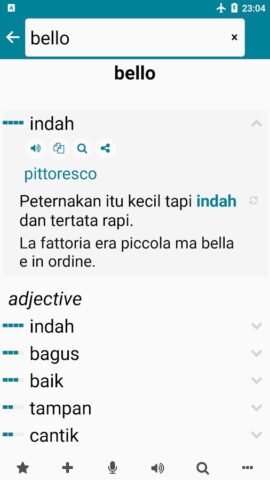 Indonesian — Italian для Android — скриншот 2