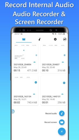 Internal Audio Screen Recorder для Android — скриншот 1