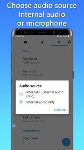Internal Audio Screen Recorder для Android — скриншот 5