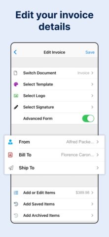 Invoice Maker by Invoice Home для iOS — скриншот 3