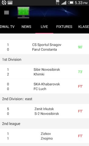 Jadwal Siaran Langsung для Android — скриншот 3