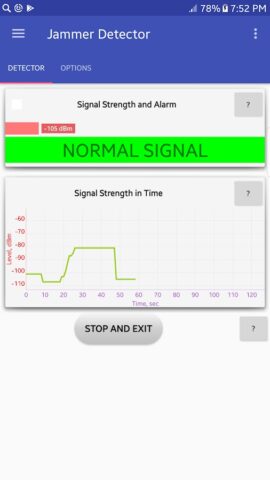 Jammer Detector для Android — скриншот 1
