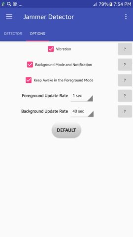 Jammer Detector для Android — скриншот 3