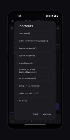 Java Compiler для Android — скриншот 3