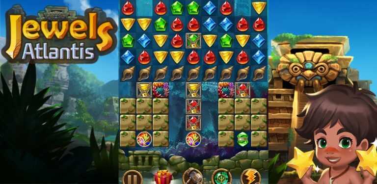 Jewels Atlantis: головоломка для Android — скриншот 1