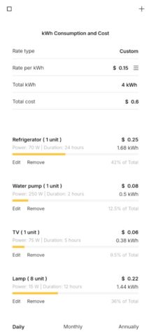 Kalkulator KWH Listrik для Android — скриншот 1