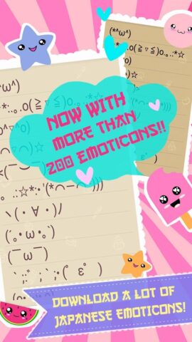 Kaomoji — Japanese Emoticons для Android — скриншот 1