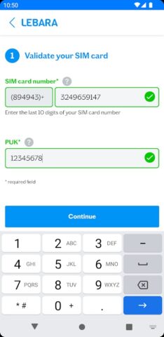 Lebara SIM Aktivierung для Android — скриншот 3
