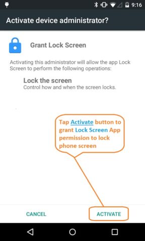 Lock Screen для Android — скриншот 2