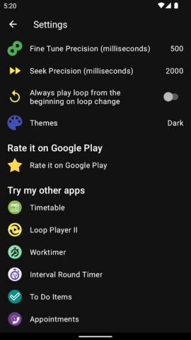 Loop Player для Android — скриншот 2
