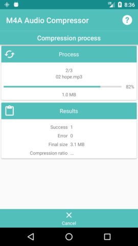 M4A Audio Compressor для Android — скриншот 4