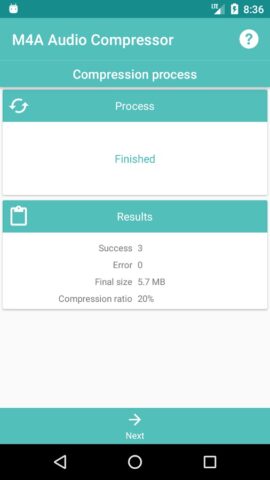 M4A Audio Compressor для Android — скриншот 5