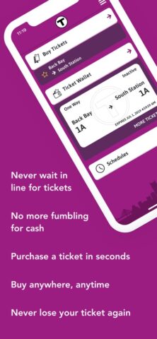 MBTA mTicket для iOS — скриншот 1