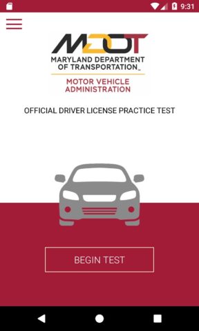 MD Practice Driving Test для Android — скриншот 1