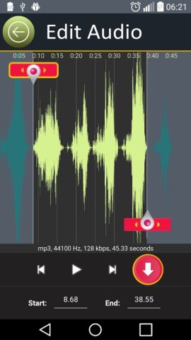 Вырезать видео MP4 для Android — скриншот 3