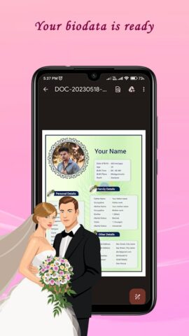Marriage biodata profile maker для Android — скриншот 2