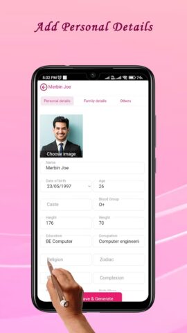 Marriage biodata profile maker для Android — скриншот 4
