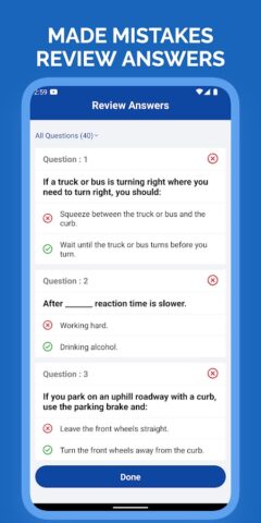 Massachusetts RMV Permit Test для Android — скриншот 3