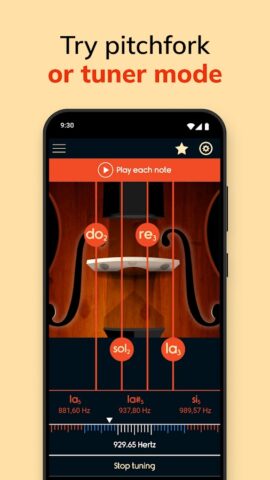 Скрипка тюнер для Android — скриншот 4