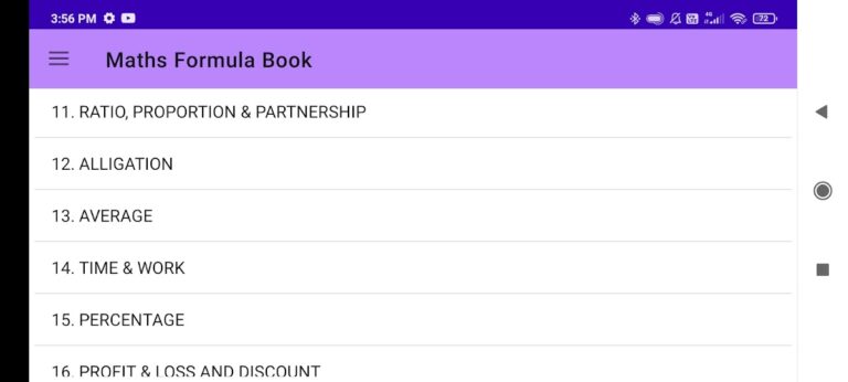 Maths Formula Book для Android — скриншот 2