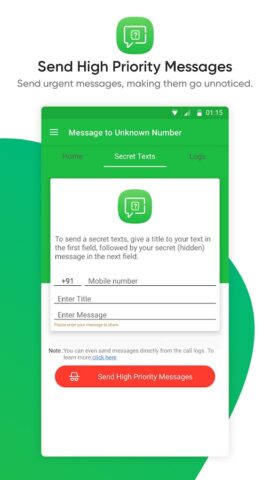 Message Unknown Number ChatApp для Android — скриншот 4