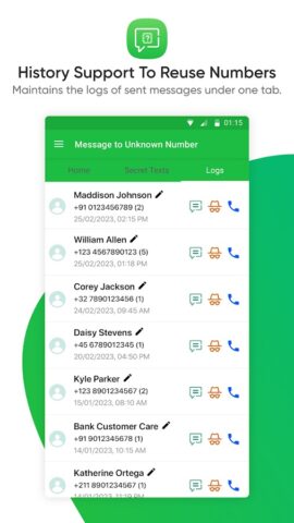 Message Unknown Number ChatApp для Android — скриншот 5