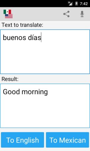 мексиканский переводчик для Android — скриншот 2