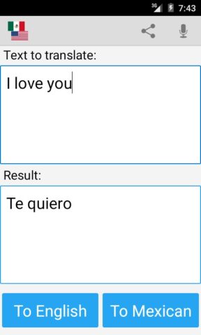 мексиканский переводчик для Android — скриншот 3