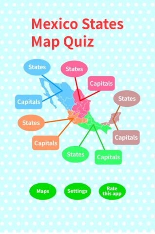Mexico States Map Quiz для Android — скриншот 2