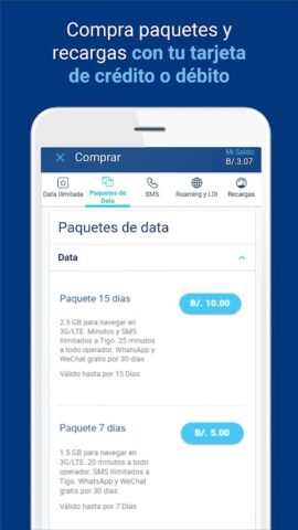 Mi Tigo Panamá для Android — скриншот 5