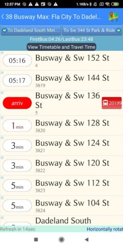 Miami MDT Bus Tracker для Android — скриншот 3
