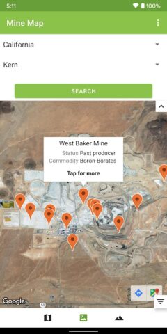 Mine Locator Map для Android — скриншот 1