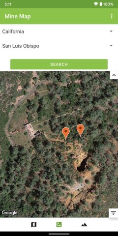 Mine Locator Map для Android — скриншот 2