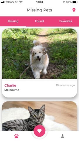 Missing Pets — Find Lost Pet для Android — скриншот 1