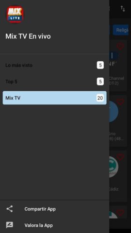 Mix TV En vivo для Android — скриншот 2