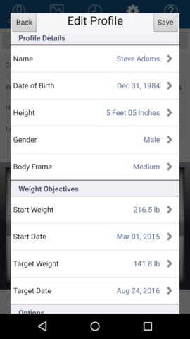Monitor Your Weight для Android — скриншот 5