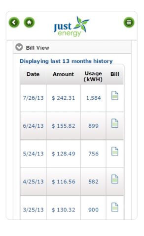 My Just Energy для Android — скриншот 3