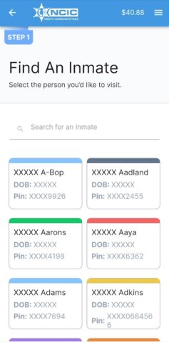NCIC Mobile Video Visitation для Android — скриншот 4