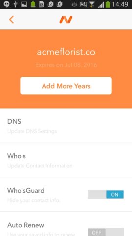 Namecheap для Android — скриншот 2