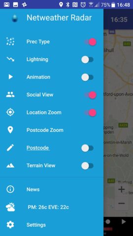 Netweather Radar для Android — скриншот 2
