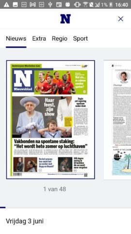 Nieuwsblad Krant для Android — скриншот 3