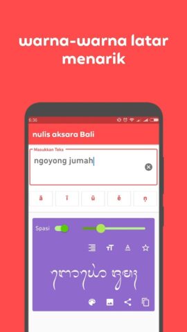 Nulis Aksara Bali для Android — скриншот 4