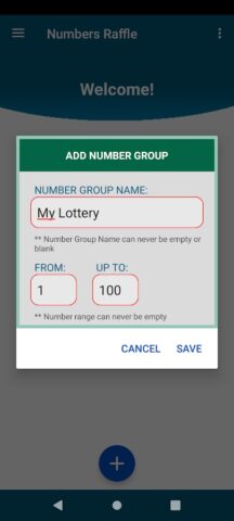 Numbers and Names Raffle для Android — скриншот 2