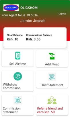 OLICKHOM — AIRTIME TO MPESA для Android — скриншот 3