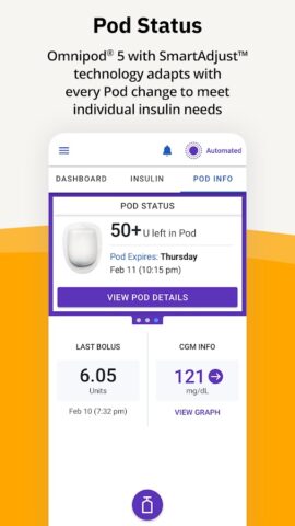 Omnipod 5 для Android — скриншот 4