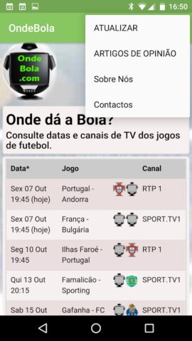 Onde Bola для Android — скриншот 1