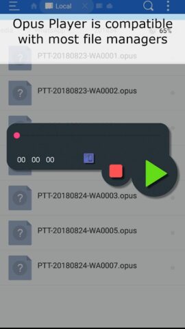 Opus Player — WhatsApp Audio для Android — скриншот 4