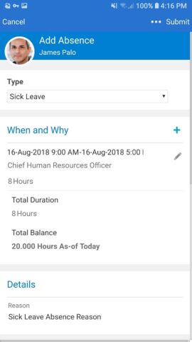 Oracle Fusion Applications для Android — скриншот 3